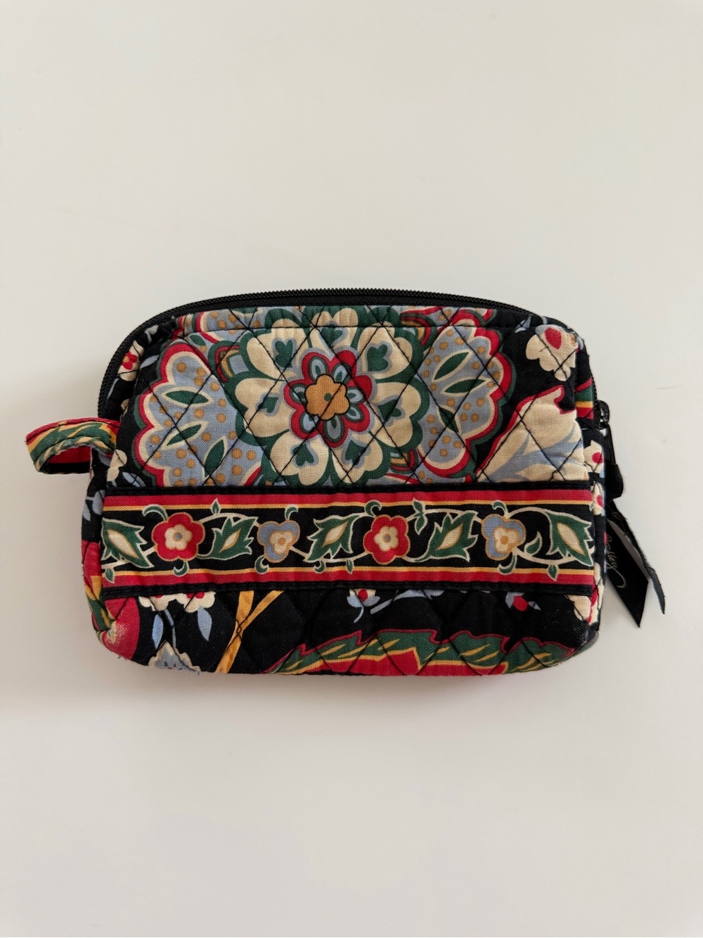 Vera Bradley Quilted Floral Cosmetic Pouch in Retired Versailles Pattern